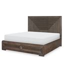 Facets Queen Panel Bed with Storage Footboard in Mink with Silver Undertones By Legacy Classic