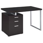 Brennan 47 inch Modern Cappuccino 3 Drawer Office Desk 800519 By Coaster