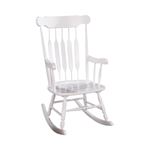 White Wood Windsor Back Rocking Chair 600174 By Coaster