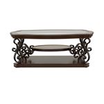 Laney Merlot Glass Top Rectangular Coffee Table 702448 By Coaster