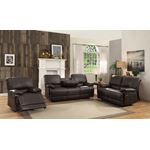 Cassville Dark Brown Living Room Recliner Collecti