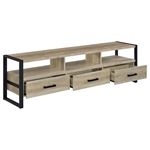 James Distressed Pine 71 inch 3 Drawer TV Stand-3