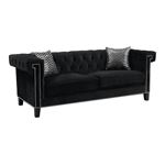 Reventlow Black Velvet Tufted Sofa 505817 By Coaster