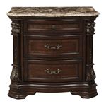 Antoinetta Cherry Marble Top 3 Drawer Night Stand 1919-4 By Homelegance