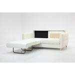 Jamie Queen Size Sofa Sleeper in Leather Open