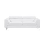 Modern White Leatherette Sofa U8210 by Global Furniture USA