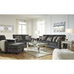 Gavril Smoke Grey Fabric Nailhead Sofa 43001-3