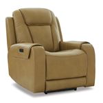 Card Player Cappuccino Faux Leather Power Recliner 11807 By Signature Design by Ashley