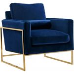 Mila Navy Velvet Chair Mila_Chair_Navy by Meridian Furniture