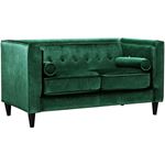 Taylor Emerald Green Velvet Tufted Love Seat Taylor_Loveseat_Emerald Green by Meridian Furniture