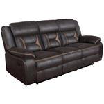 Greer Brown Leatherette Reclining Sofa 651354 By Coaster