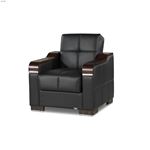 Uptown Black Leatherette Chair by Casamode