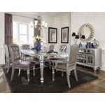 Orsina Silver Upholstered Dining Arm Chair 5477NA in Set