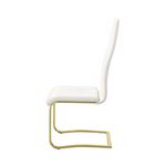 Chanel Upholstered Side Chair White And Gold 190512 side