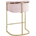 Donatella Pink Velvet Counter Stool-3