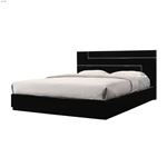 Lucca Modern Black Lacquer Platform Bed By JM Furniture