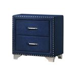 Melody 2 Drawer Pacific Blue Upholstered Nightstand 223372 By Coaster