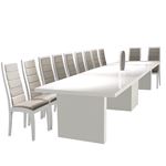 Largo Extra Large Extension White Lacquer Dining Table 1