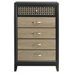 Valencia Black and Light Brown 5 Drawer Chest 2-3