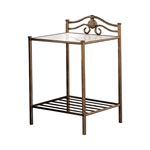 Sydney Antique Brushed Gold 2 Shelf Nightstand 300172 by Coaster