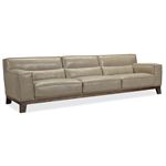 Prosper Grand Taupe Leather 120 inch Sofa SS556-3.5-082 By Hooker Furniture