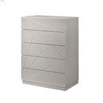 Florence Light Grey 5 Drawer Chest by JM Furniture