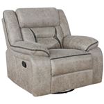 Greer Taupe Leatherette Recliner 651353 By Coaster