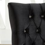 Cavalli Black Velvet Tufted Dining Chair 403-106-3