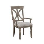 Cardano Driftwood Light Brown X-Back Dining Arm Chair 1689BRA