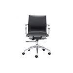 Glider Low Back Office Chair 100374 Black- 3