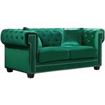 Bowery Green Velvet Tufted Love Seat Bowery_Loveseat_Green by Meridian Furniture