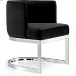 Gianna Black Upholstered Velvet Dining Chair - C-3
