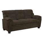 Clemintine Brown Chenille Fabric Sofa With Nailhead Trim 506571 By Coaster