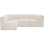 Ollie 98 inch Cream Boucle Fabric Sectional By Meridian Furniture