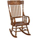 Warm Brown Wood Windsor Back Rocking Chair 600175 By Coaster