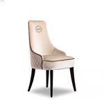 AX Talin Modern Off-White Velour Dining Chair