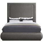 Brooke Grey Linen Textured Fabric Bed-3