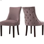 Hannah Pink Upholstered Tufted Velvet Dining Chair