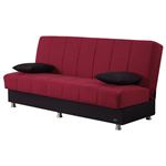 Chicago Armless Sofa Bed in Red Fabric