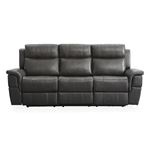 Dendron Charcoal Leather Power Reclining Sofa U6-3