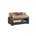 Mobimax Brown Fabric Love Seat Mobimax Love Seat - Brown by CasaMode 3