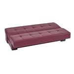 Soho Burgundy Leatherette Convertible Sofa Bed-4