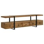 Otto Brown and Gunmetal 70 inch 5 Drawer Solid Wood TV Stand 703243 By Coaster