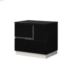 Lucca Modern Black 2 Drawer Nightstand Right Fac-3