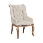 Brockway Cove Tufted Upholstered Arm Chair Cream And Barley Brown 110293