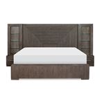 Facets King Wall Panel Bed in Mink with Silver Undertones By Legacy Classic