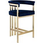 Marcello Navy Velvet Counter Stool By Meridian Furniture