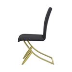 Chanel Upholstered Side Chair Black And Gold 105172 side