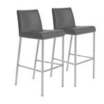 Cam Grey Bar Stool 15201GRY by Euro Style Set