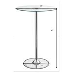 Thea Round 28 Glass LED Bar Table 122400 Dims